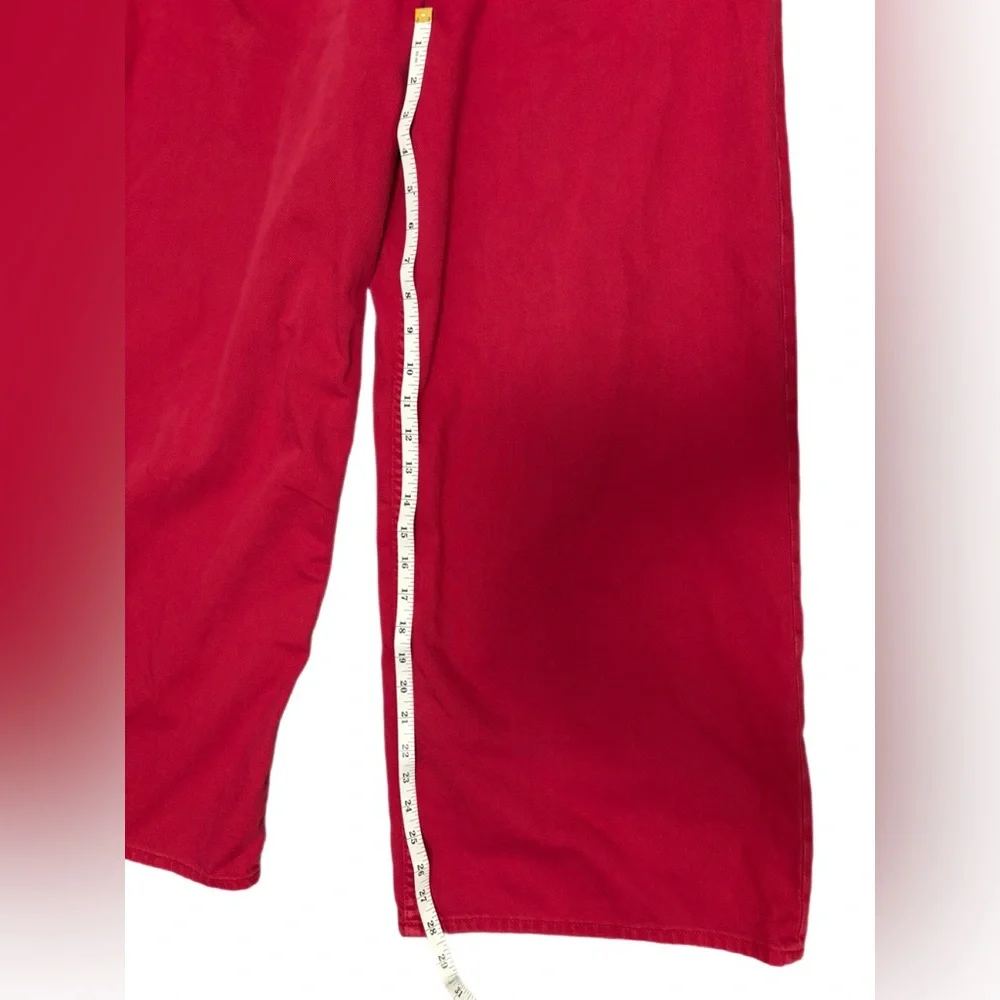 GAP Baggy Mid Rise Wide-Leg Jeans Red, Size 29 (8R) Y2K - Picture 4 of 7